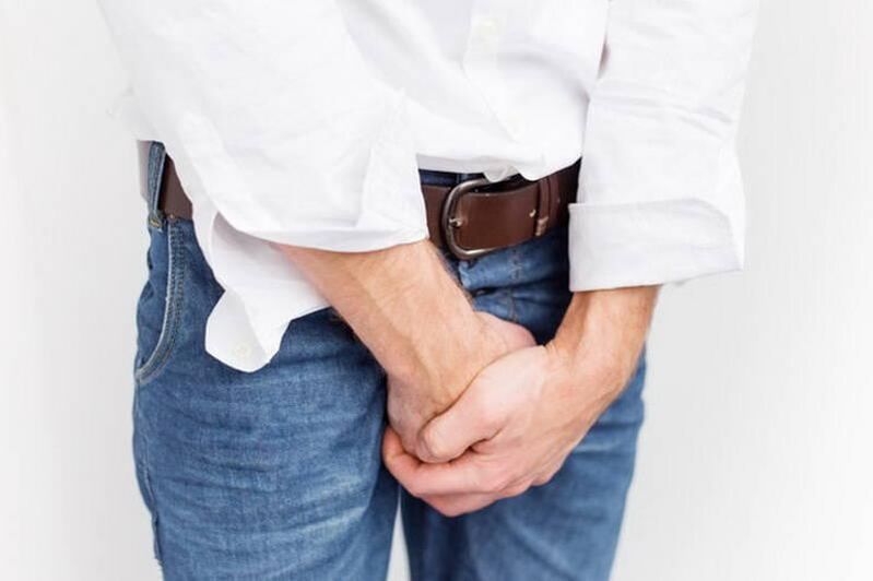 pain in the groin with discharge when irritated